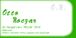 otto moczar business card